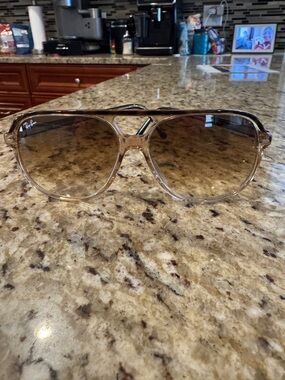 Ray-Ban Aviator Brown Havana Sunglasses with Champagne Gradient Lenses